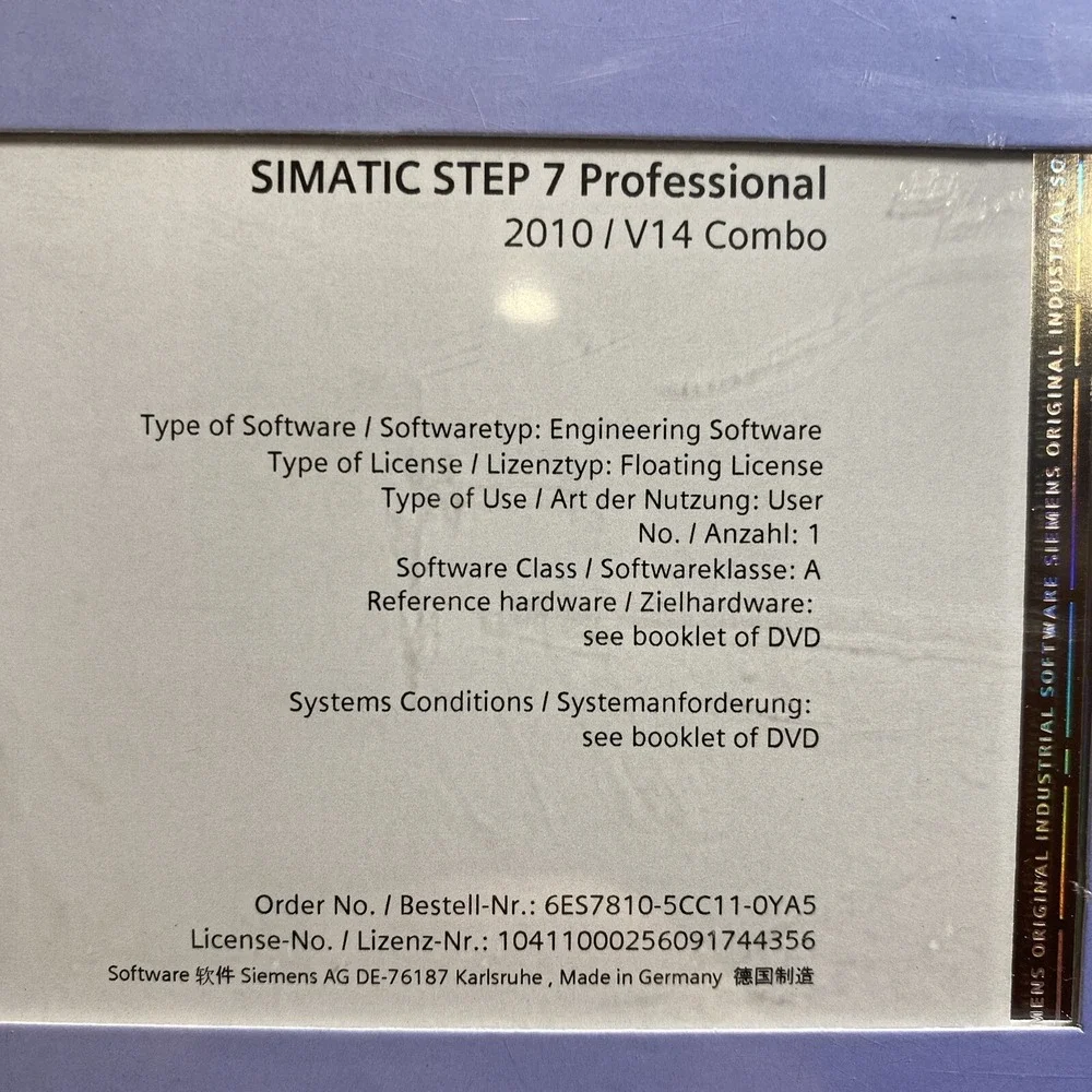 SIMATIC STEP 7 Prof. V14, Floating License; Engineering‎ Software In TIA PORTAL